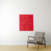 Custom Wedding Background Red & Gold Prop Empfang Wandteppich (Beispiel)