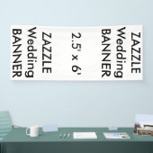 Custom Wedding Banner 2.5' x 6' (Messe)