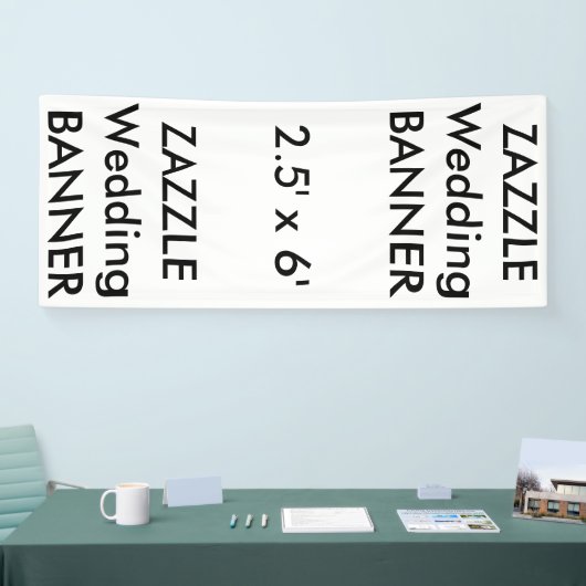 Custom Wedding Banner 2.5' x 6' (Messe)