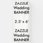 Custom Wedding Banner 2.5' x 6' (Vertikal)