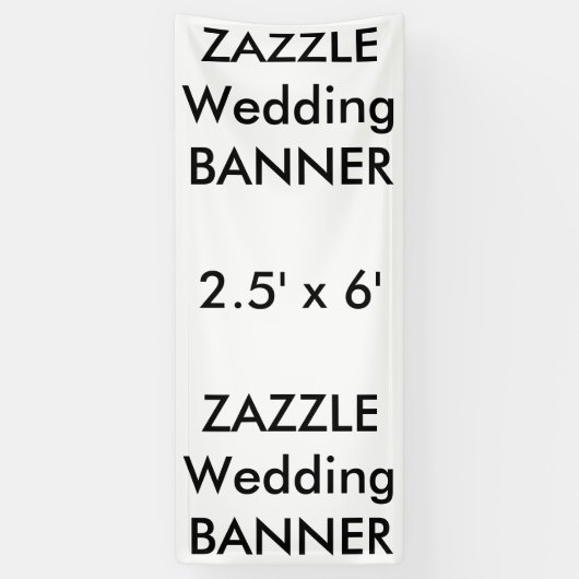 Custom Wedding Banner 2.5' x 6' (Vertikal)