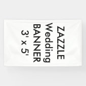 Custom Wedding Banner 3' x 5' (Horizontal)