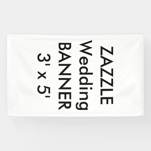 Custom Wedding Banner 3' x 5' (Horizontal)