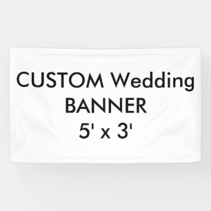 Custom Wedding Banner 5' x 3'