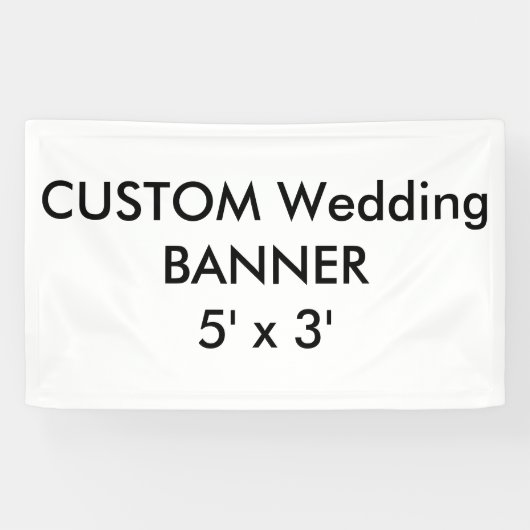 Custom Wedding Banner 5' x 3' (Horizontal)