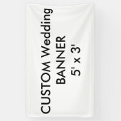 Custom Wedding Banner 5' x 3' (Vertikal)
