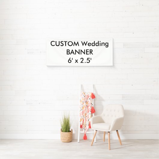 Custom Wedding Banner 6' x 2,5' (Insitu)