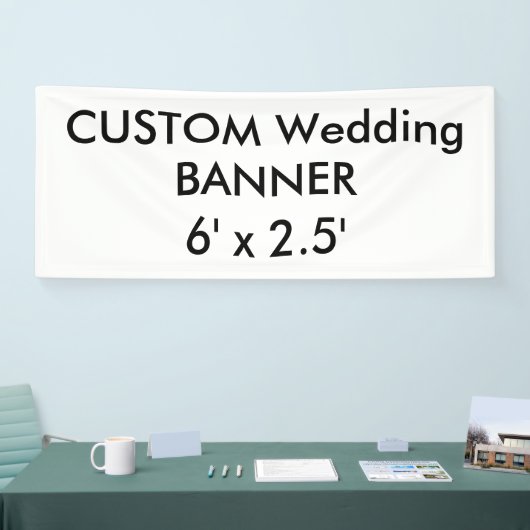 Custom Wedding Banner 6' x 2,5' (Messe)