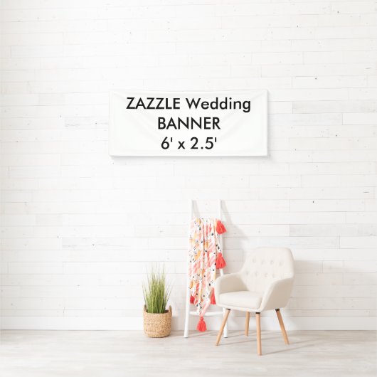 Custom Wedding Banner 6' x 2.5' (Insitu)
