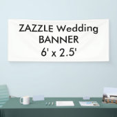 Custom Wedding Banner 6' x 2.5' (Messe)