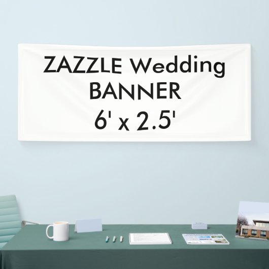 Custom Wedding Banner 6' x 2.5' (Messe)