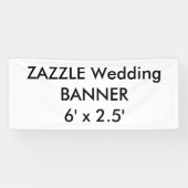 Custom Wedding Banner 6' x 2.5' (Horizontal)