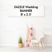 Custom Wedding Banner 8' x 2,5' (Insitu)
