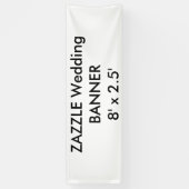Custom Wedding Banner 8' x 2,5' (Vertikal)