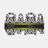 Custom Wedding Black Damask Gable Favor Box Geschenkschachtel (Ungefaltet)