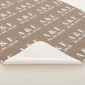 Custom Wedding Blanket for Couple, Bride & Groom Sherpadecke (3/4)