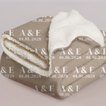 Custom Wedding Blanket for Couple, Bride & Groom
