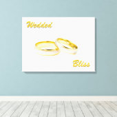 Custom Wedding Bliss Rings Wrapped Canvas Leinwanddruck (Insitu (Holzboden))