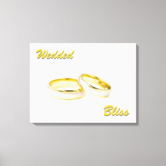 Custom Wedding Bliss Rings Wrapped Canvas Leinwanddruck (Vorderseite)