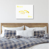 Custom Wedding Bliss Rings Wrapped Canvas Leinwanddruck (Insitu (Schlafzimmer))
