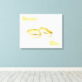 Custom Wedding Bliss Rings Wrapped Canvas Leinwanddruck (Insitu (Holzboden))