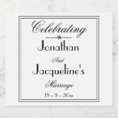 Custom Wedding Bride Groom Liquor Flaschen Labels Alkoholflaschenetikett (Einzelnes Label)