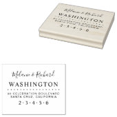 Custom Wedding Bride Groom Name Rücksendeadresse Gummistempel (Stempel)