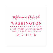 Custom Wedding Bride Groom Name Rücksendeadresse Permastempel (Design)