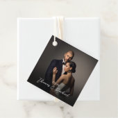 Custom Wedding Bridge and Groom Foto Vielen Dank Geschenkanhänger (Beispiel)