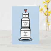Custom Wedding Cake Illustration Wedding Card Karte (Gelbe Blume)