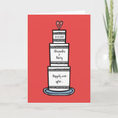 Custom Wedding Cake Illustration Wedding Card Karte (Vorderseite)