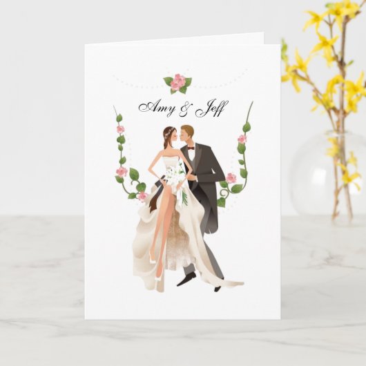 Custom Wedding Card Karte (Gelbe Blume)