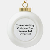 Custom Wedding Christmas Tree Keramik Ball Ornamen Keramik Kugel-Ornament (Vorderseite)