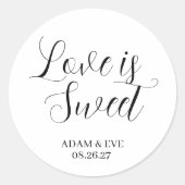 ✨ Custom Wedding Cookie Bevorzugen Sticker - elega (Vorderseite)