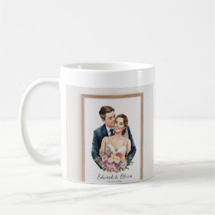 Custom Wedding Couple Illustration Print - Persona Kaffeetasse
