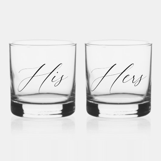 Custom Wedding Couple Whiskyglas (Vorderseite)