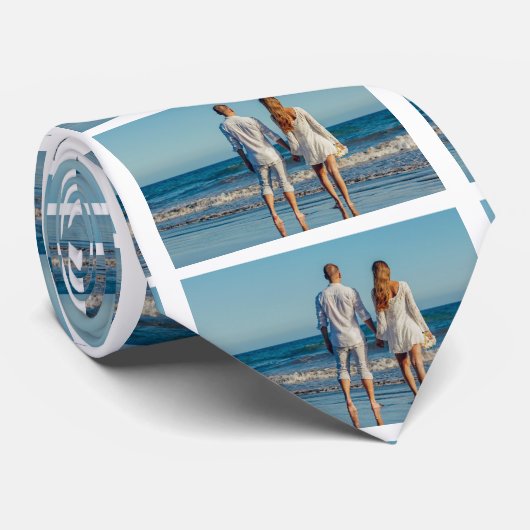 Custom Wedding Couples Foto Neck Tie Krawatte (Gerollt)