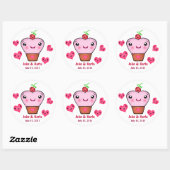 Custom Wedding / Couples Kawaii Sticker (Blatt)