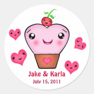 Custom Wedding / Couples Kawaii Sticker