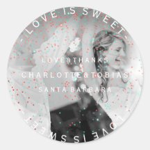 Custom Wedding Dank Aquamarin Pink Foto Gefallen