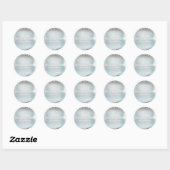 Custom Wedding dank Blue Pink Pastellglas Runder Aufkleber (Blatt)