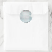 Custom Wedding dank Blue Pink Pastellglas Runder Aufkleber (Tasche)