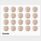 Custom Wedding dank Paint Rose Gold Pastel Skin Runder Aufkleber (Blatt)