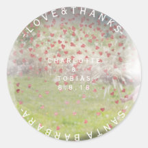 Custom Wedding dank rosa Rose Herz rustikal