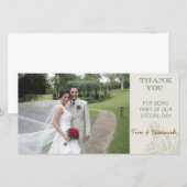 Custom Wedding danke Ihnen Foto Card (Vorne/Hinten)