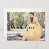 Custom Wedding danke Ihnen Foto Card Postkarte (Vorne/Hinten)