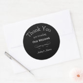 Custom Wedding danke Ihnen Round Sticker (Umschlag)