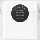 Custom Wedding danke Ihnen Round Sticker (Tasche)