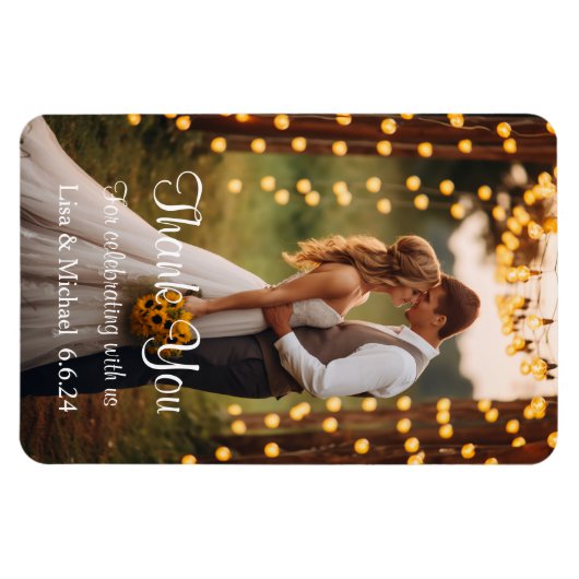 Custom Wedding Danke Magnet (Horizontal)