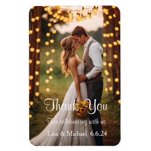Custom Wedding Danke Magnet (Vertikal)